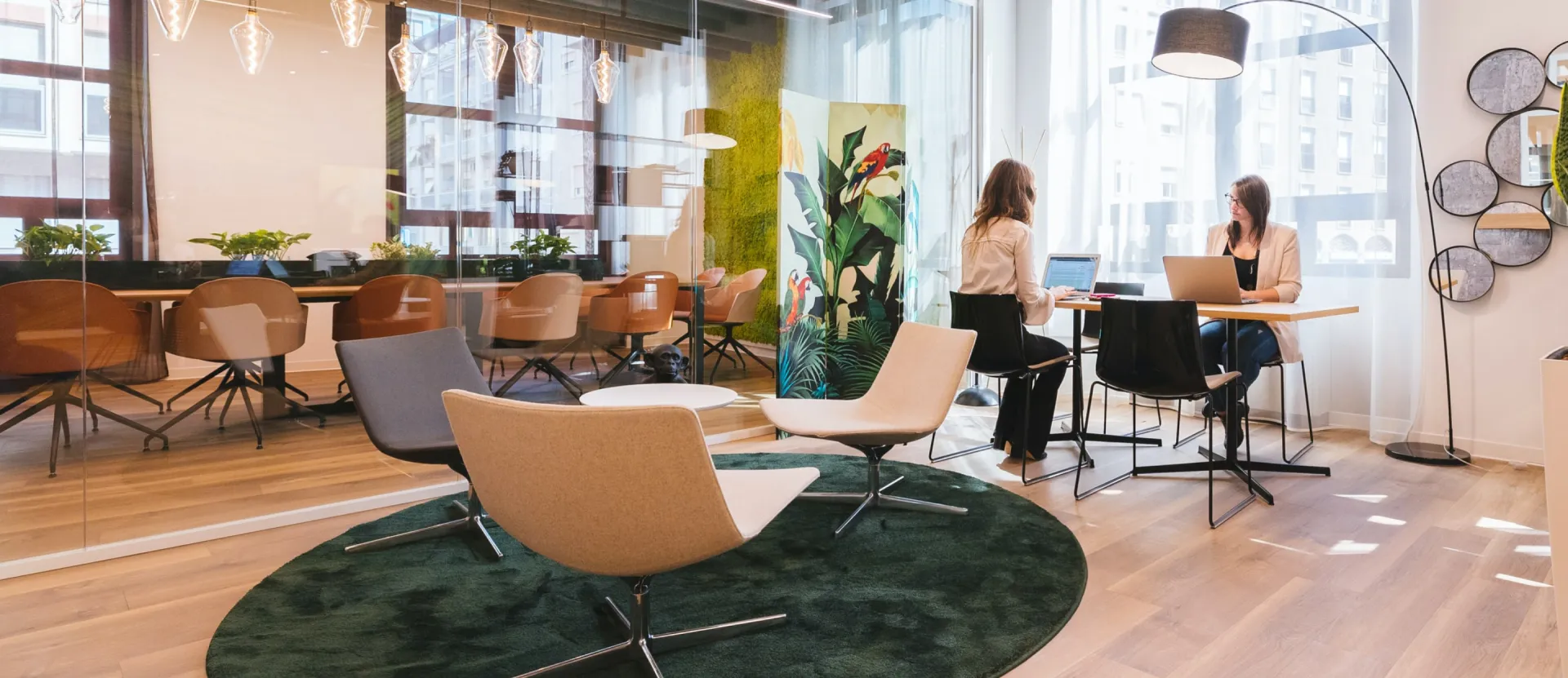 people working in office