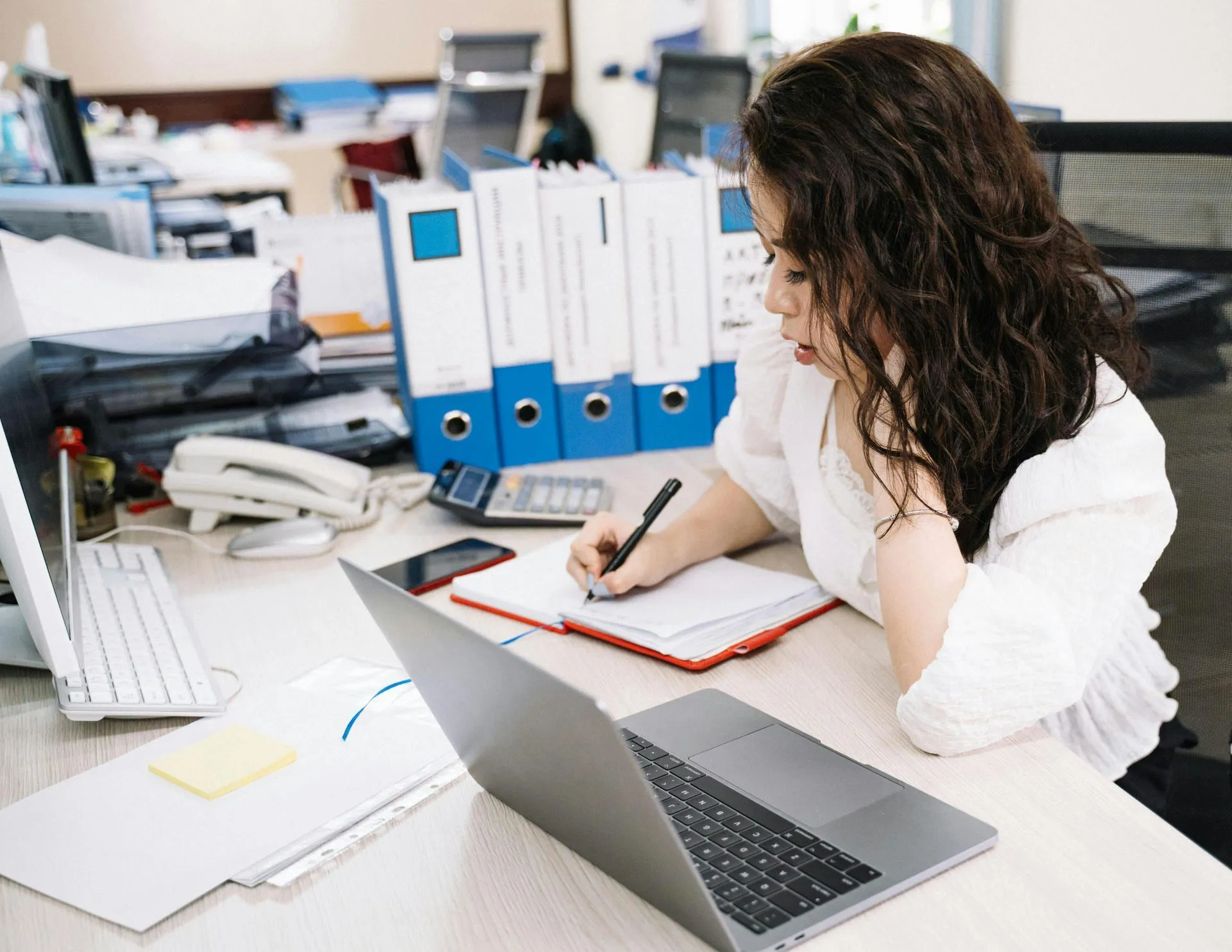 person working in office