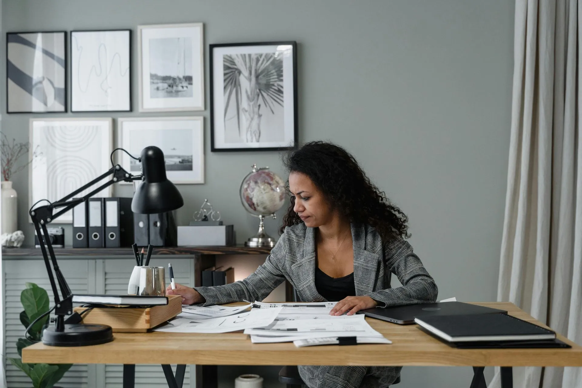 person doing paperwork