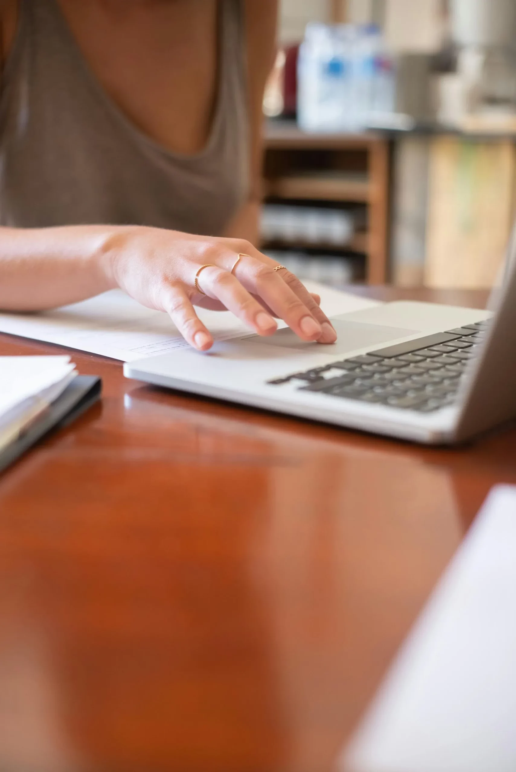 person working on laptop