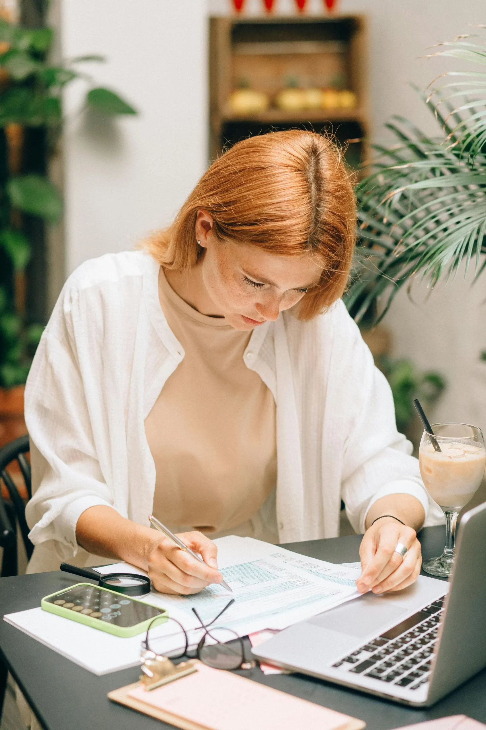 person filling in forms